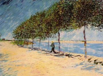 Promenade le long des rives de la Seine près d’Asnières Vincent van Gogh Peinture à l'huile